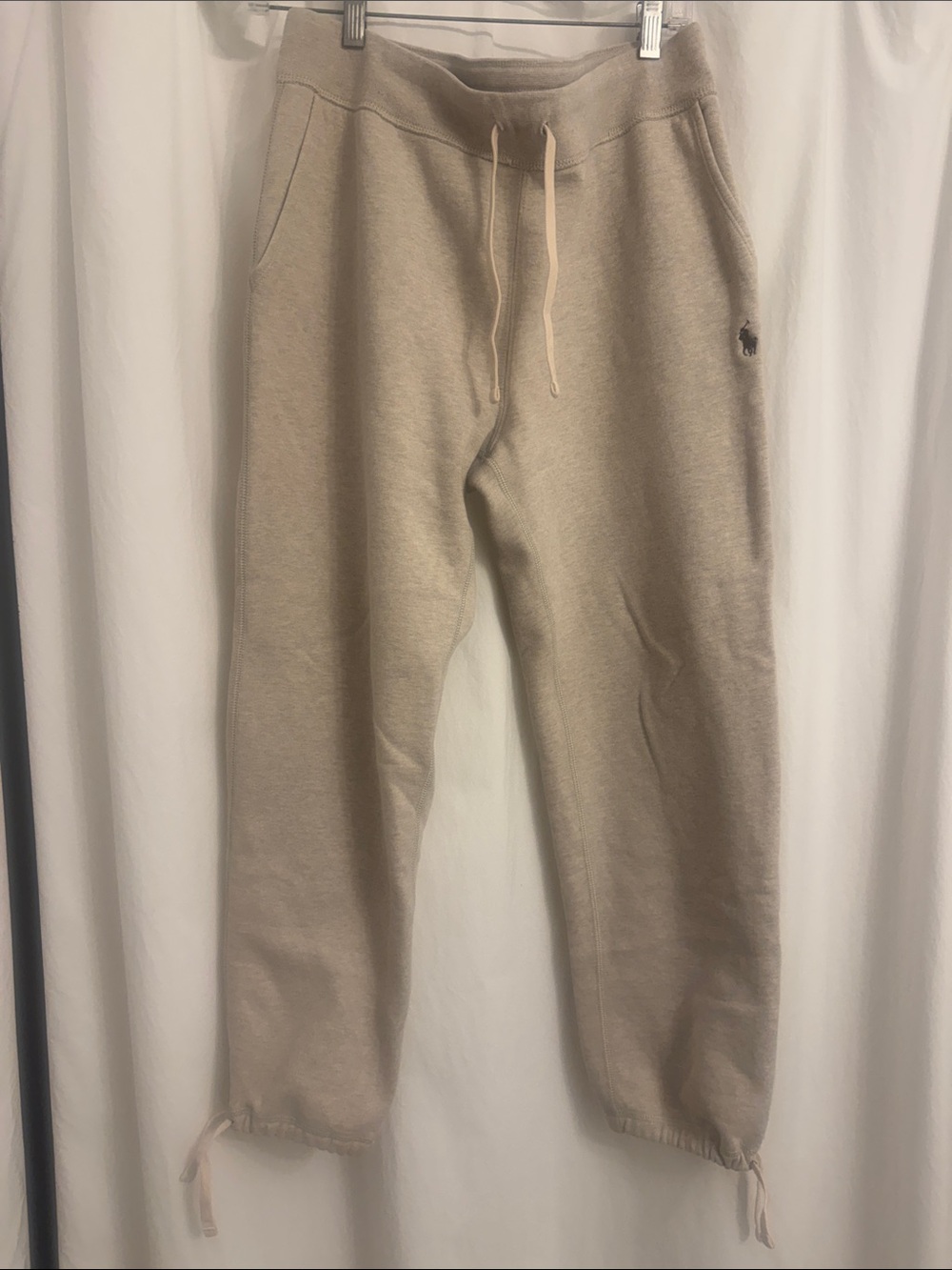 Polo by Ralph Lauren Beige Drawstring Sweatpants. Medium. New